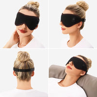 Electric Heated Massage Eye Mask - 3-Gear Vibration & Timer, Relieves Eye Fatigue from Overuse, Reduces Dark Circles, Aids Sleep